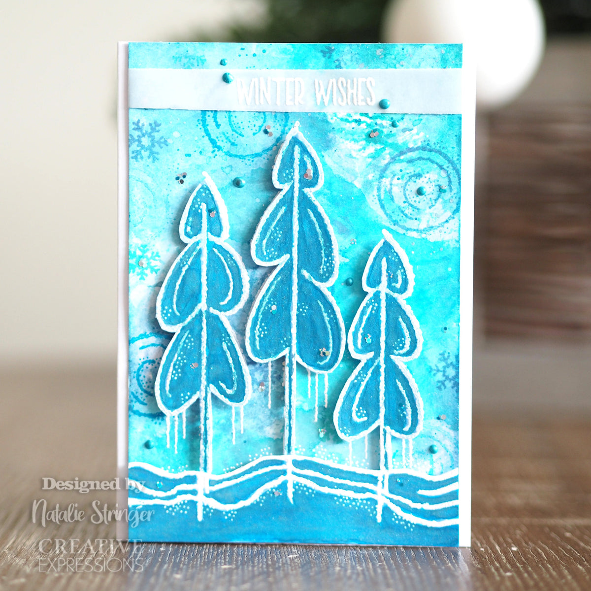 Woodware Clear Singles Winter Trees 4 in x 6 in Stamp-4