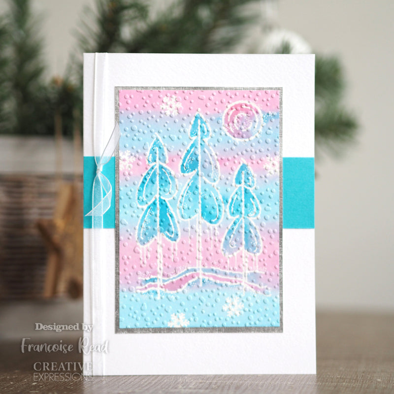 Woodware Clear Singles Winter Trees 4 in x 6 in Stamp-5