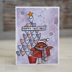 Woodware Clear Singles Tweetmas Robin 3.8 in x 2.6 in Stamp-3