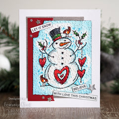 Woodware Clear Singles Loving Snowman 4 in x 6 in Stamp-4