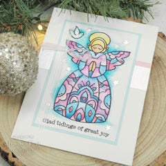 Woodware Clear Singles Angel Blessings 4 in x 6 in Stamp-2