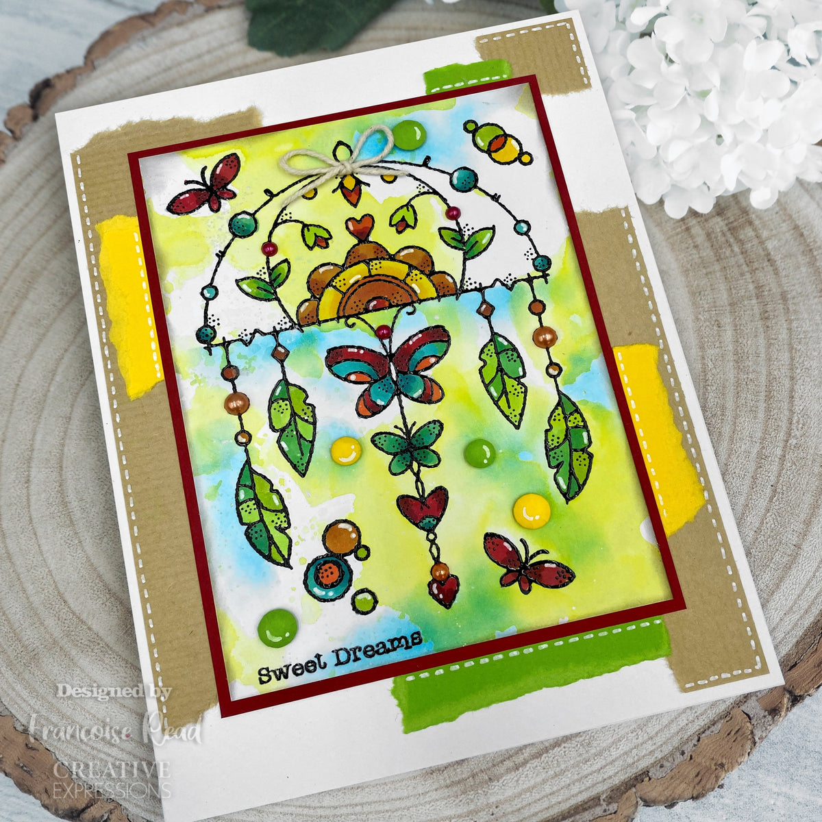 Woodware Clear Singles Garden Dream Catcher 4 in x 6 in Stamp-4