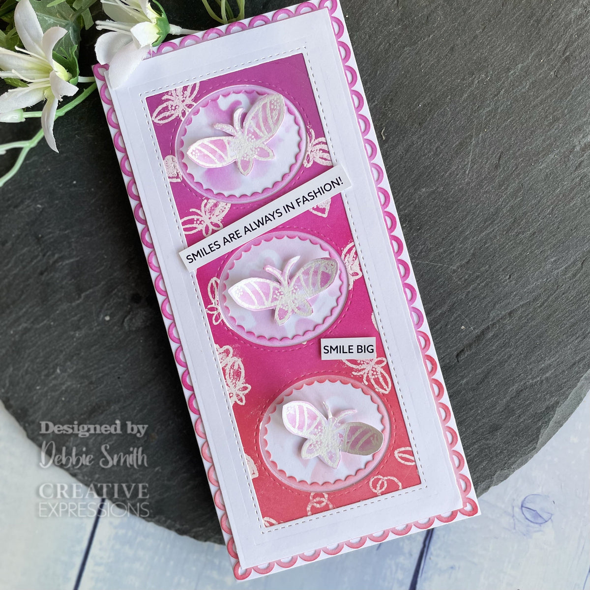 Woodware Clear Singles Butterfly Heart 4 in x 6 in Stamp-7