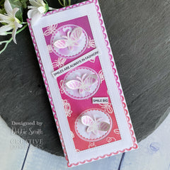 Woodware Clear Singles Butterfly Heart 4 in x 6 in Stamp-7