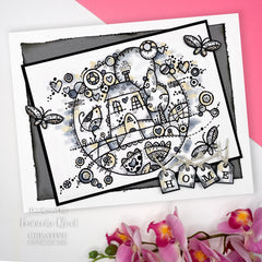 Woodware Clear Singles Dream Home 4 in x 6 in Stamp-4