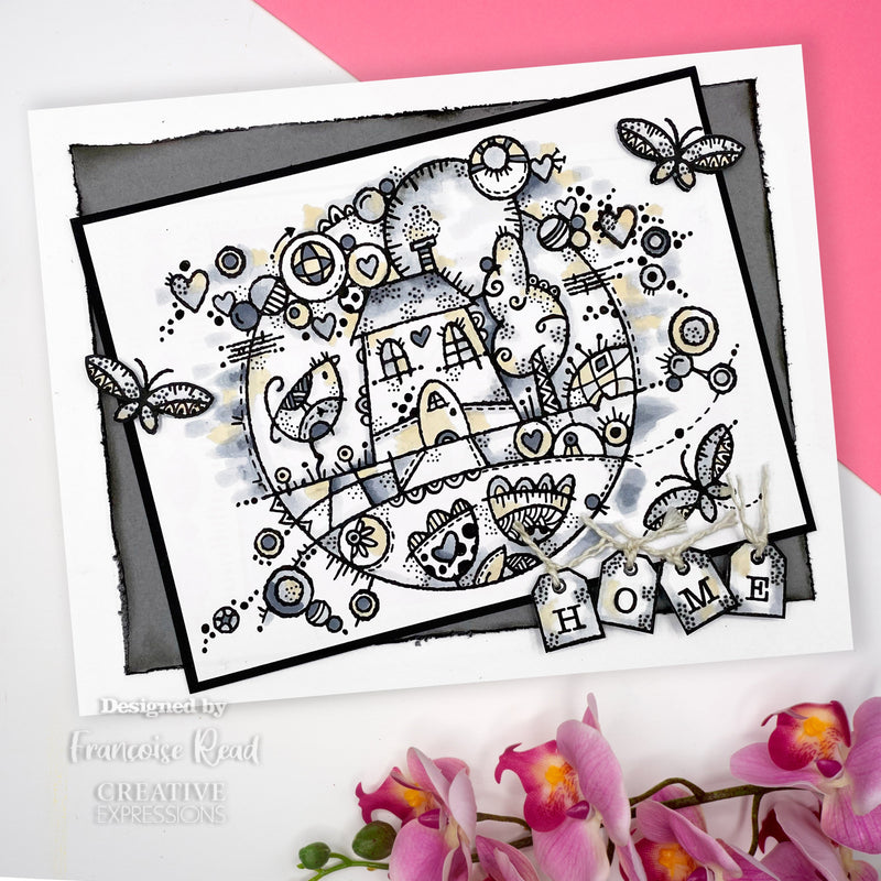Woodware Clear Singles Dream Home 4 in x 6 in Stamp-4