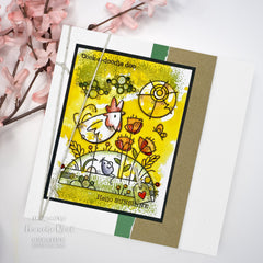 Woodware Clear Singles Rooster Meadow 4 in x 6 in Stamp-3