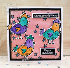 Woodware Clear Singles French Hen 3 in x 4 in Stamp-3