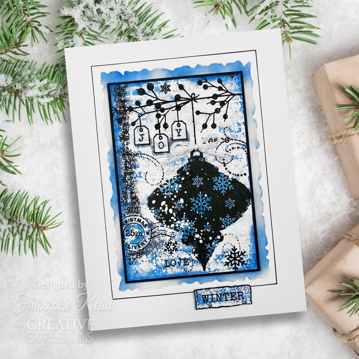 Woodware Clear Singles Winter Bauble 4 in x 6 in Stamp Set-2