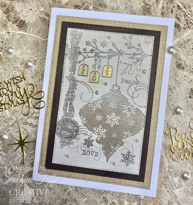 Woodware Clear Singles Winter Bauble 4 in x 6 in Stamp Set-7