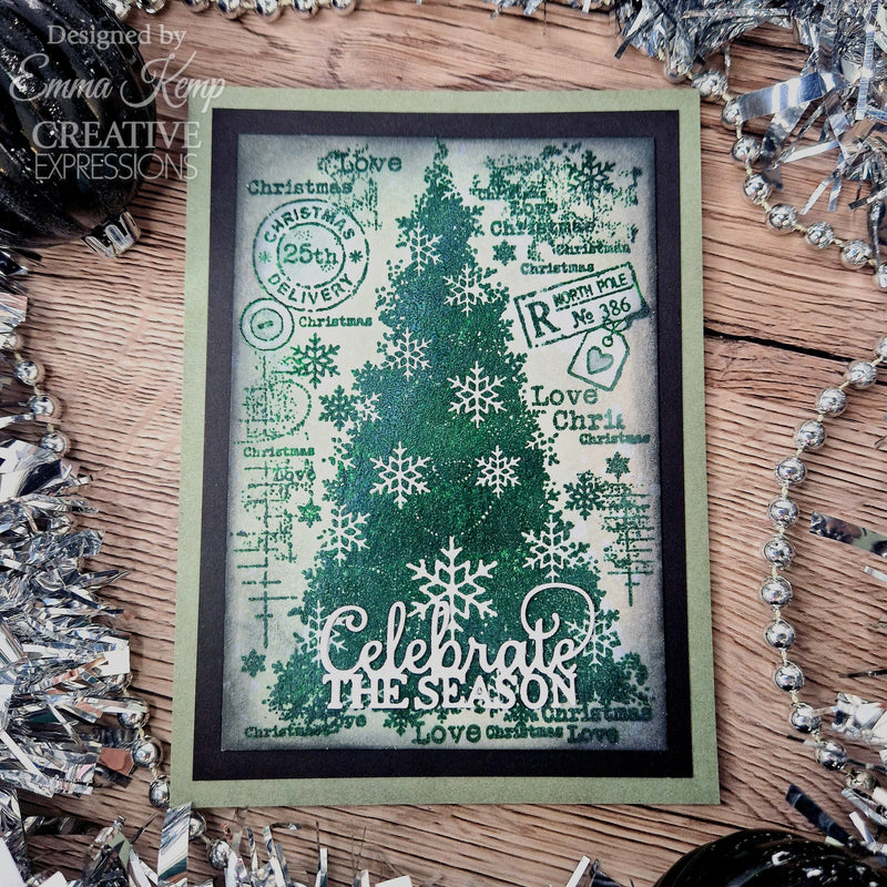 Assortiment de tampons Woodware Clear Singles « Snow Frosted Tree » 10 cm x 15 cm-2