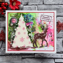 Assortiment de tampons Woodware Clear Singles « Snow Frosted Tree » 10 cm x 15 cm-7