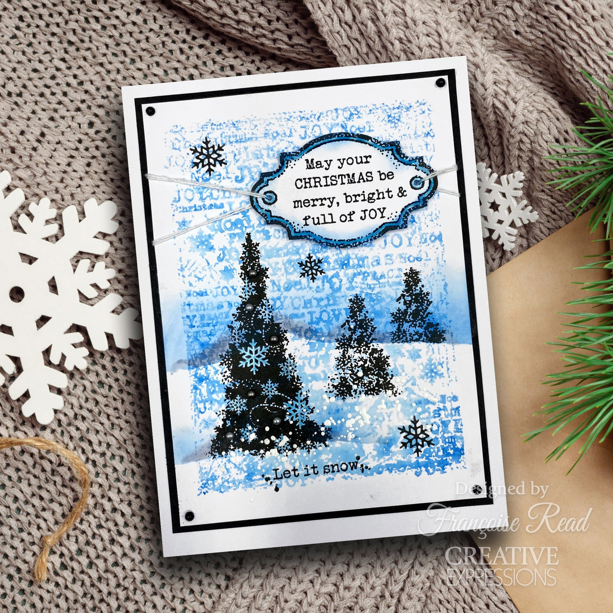 Assortiment de tampons Woodware Clear Singles « Snow Frosted Tree » 10 cm x 15 cm-8
