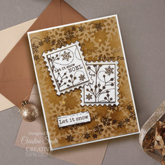 Tampon Woodware Clear Singles Étiquettes de Noël Scrapbooking 3 po x 4 po-6