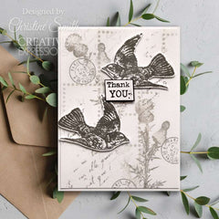 Woodware Clear Singles Flying Birds 4 in x 6 in Stamp Set-4