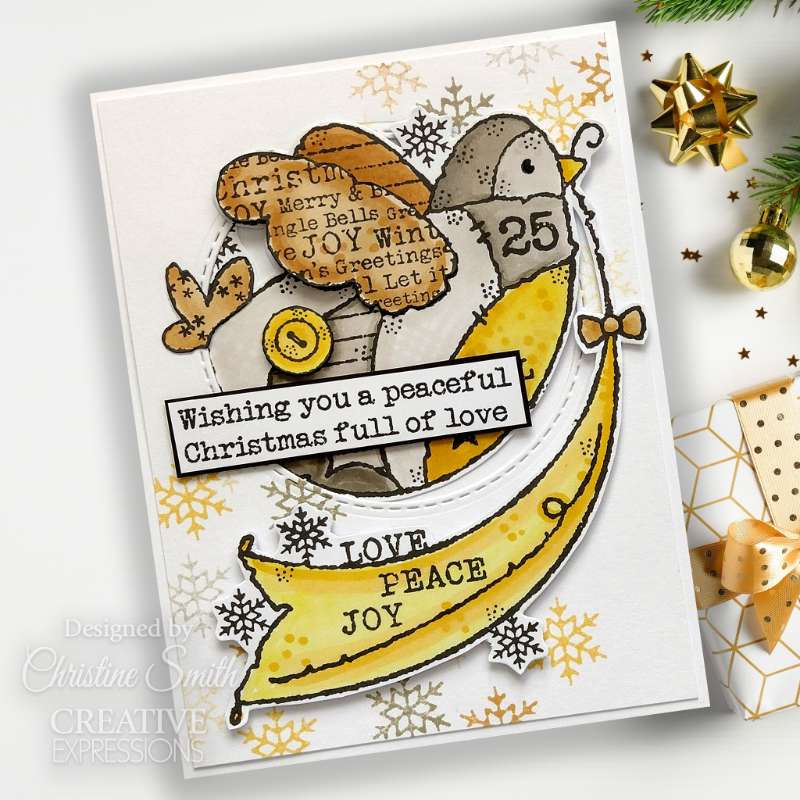 Woodware Clear Singles Peaceful Dove 4 in x 6 in Stamp Set-4