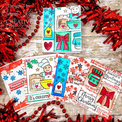 Woodware Clear Singles Christmas Borders 4 in x 6 in Stamp Set-5