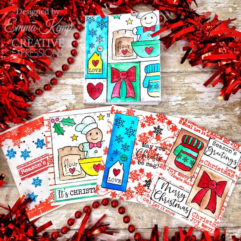 Woodware Clear Singles Winter Sampler 4 in x 6 in Stamp Set-8