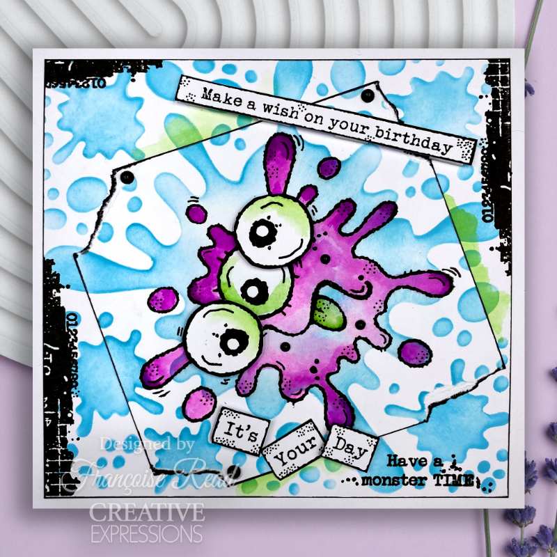 Woodware Funky Swirls 6 in x 6 in Stencil-8
