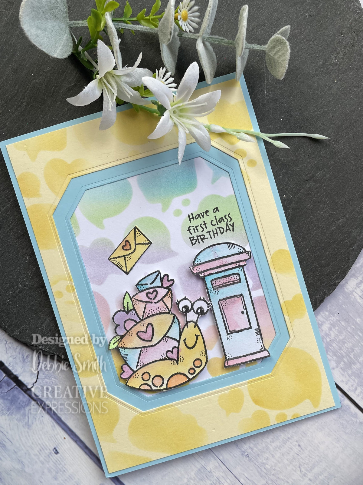 Woodware Clear Singles Snail Mail 4 in x 6 in Stamp-3