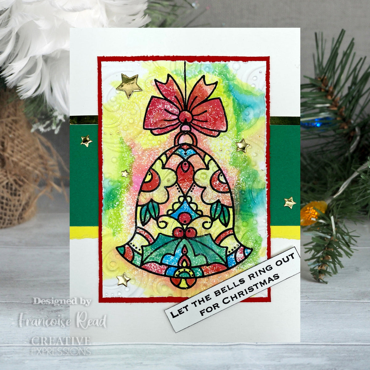 Woodware Clear Singles Christmas Bell 4 in x 6 in Stamp-2