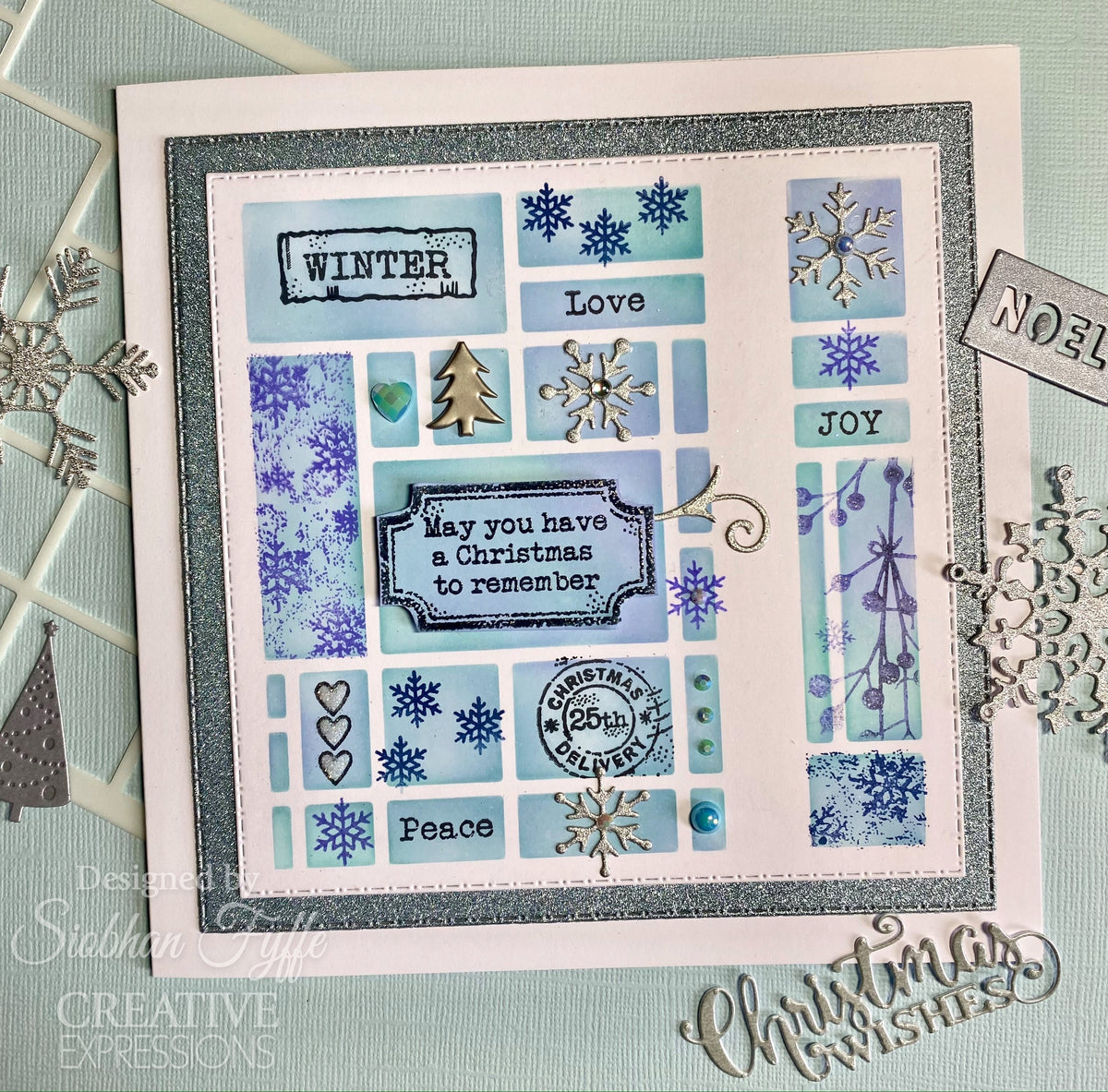 Tampon Woodware Clear Singles Étiquettes de Noël Scrapbooking 3 po x 4 po-5