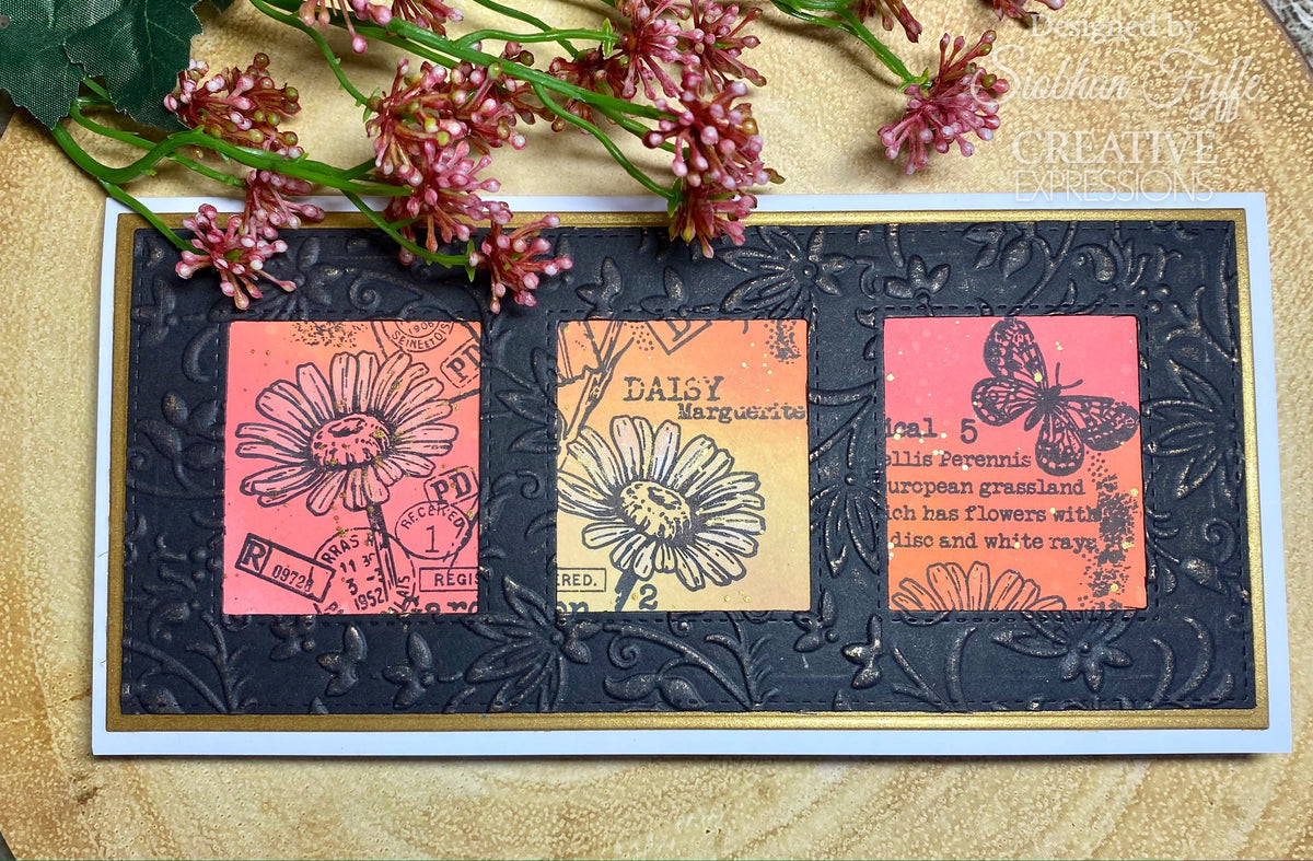 Tampon en bois transparent Garden Daisies 4 po x 6 po-7