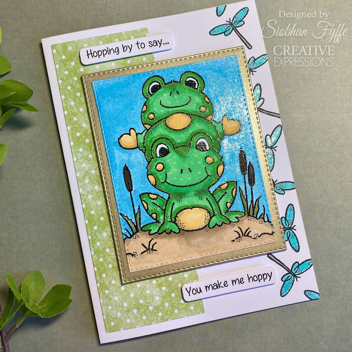 Woodware Clear Singles Hopping Gnome 4 in x 6 in Stamp Set-3