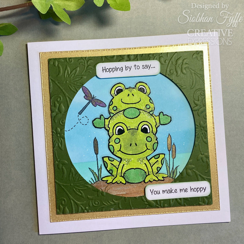 Woodware Clear Singles Hopping Gnome 4 in x 6 in Stamp Set-4