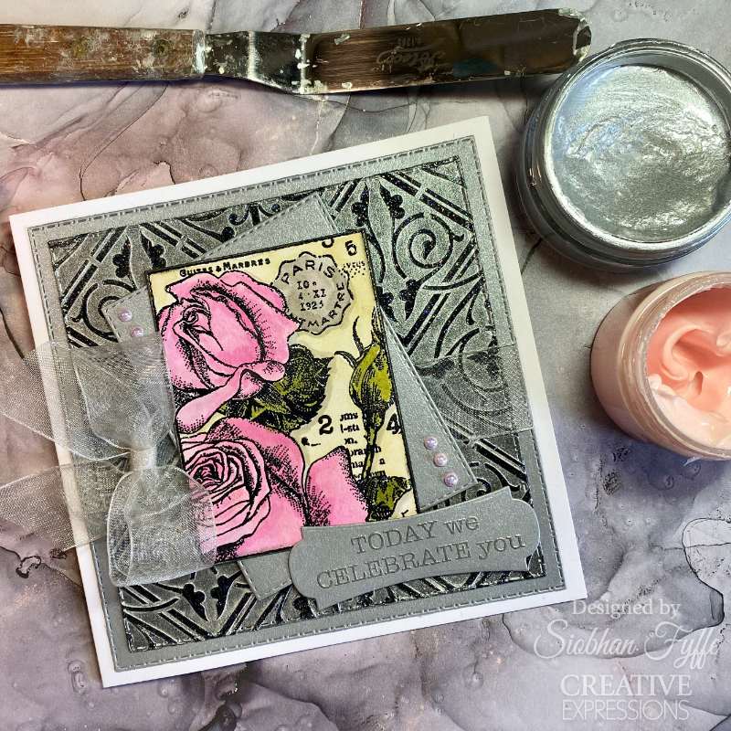 Woodware Clear Singles Postal Rose 4 in x 6 in Stamp Set-8