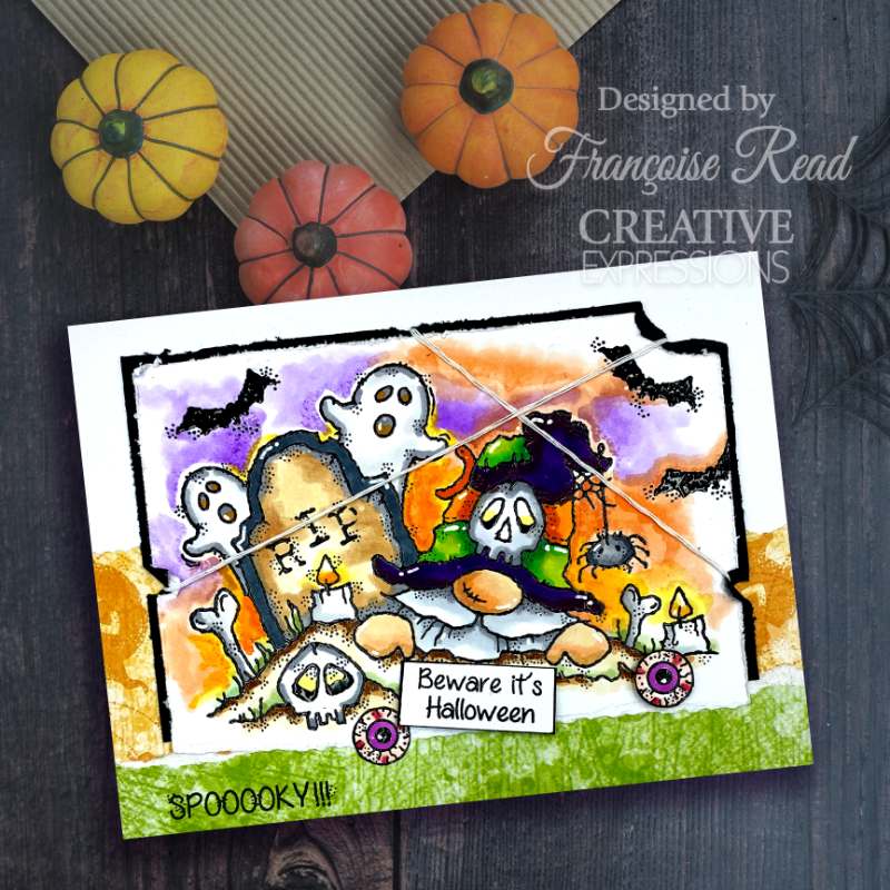 Woodware Clear Singles Spooky Night 4 in x 6 in Stamp Set-2