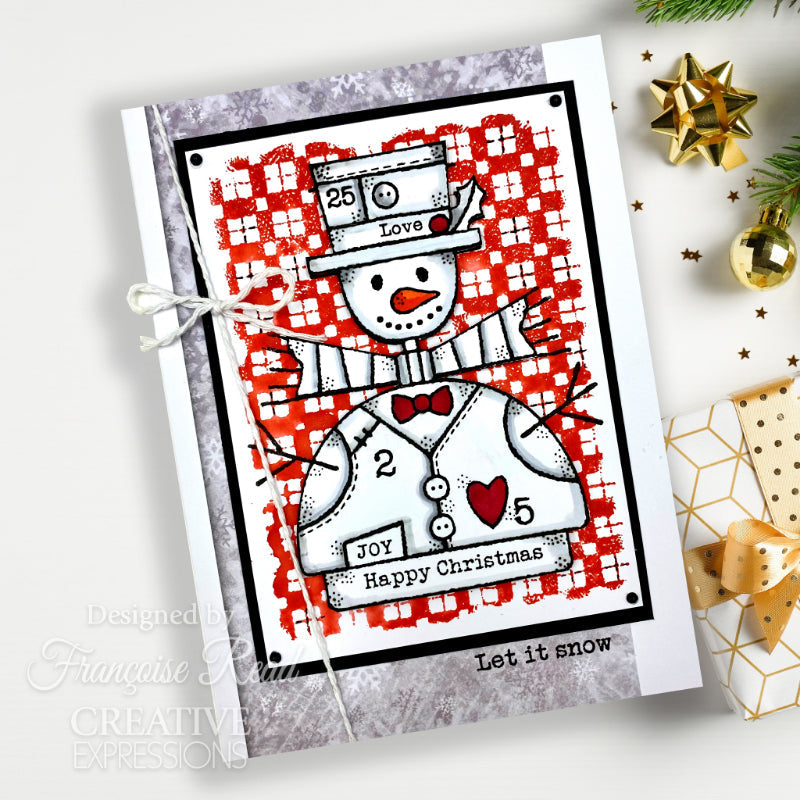 Woodware Clear Singles Faded Gingham 4 in x 6 in Stamp Set-2