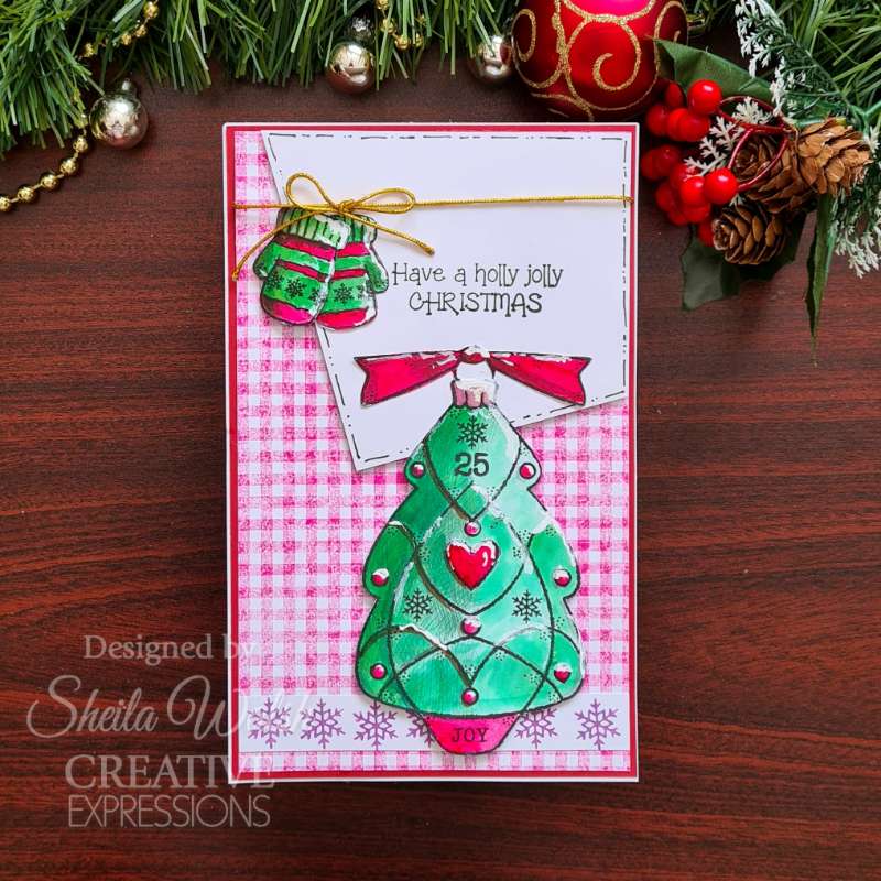 Woodware Clear Singles Glass Tree 4 in x 6 in Stamp Set-7