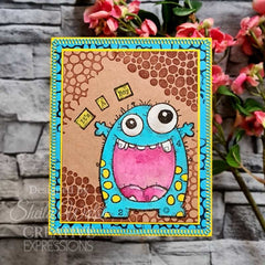 Woodware Clear Singles Monster Skin 3 in x 4 in Stamp Set-2