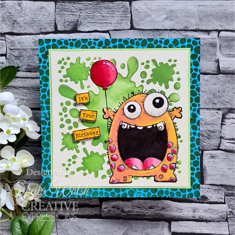 Woodware Clear Singles Monster Skin 3 in x 4 in Stamp Set-8