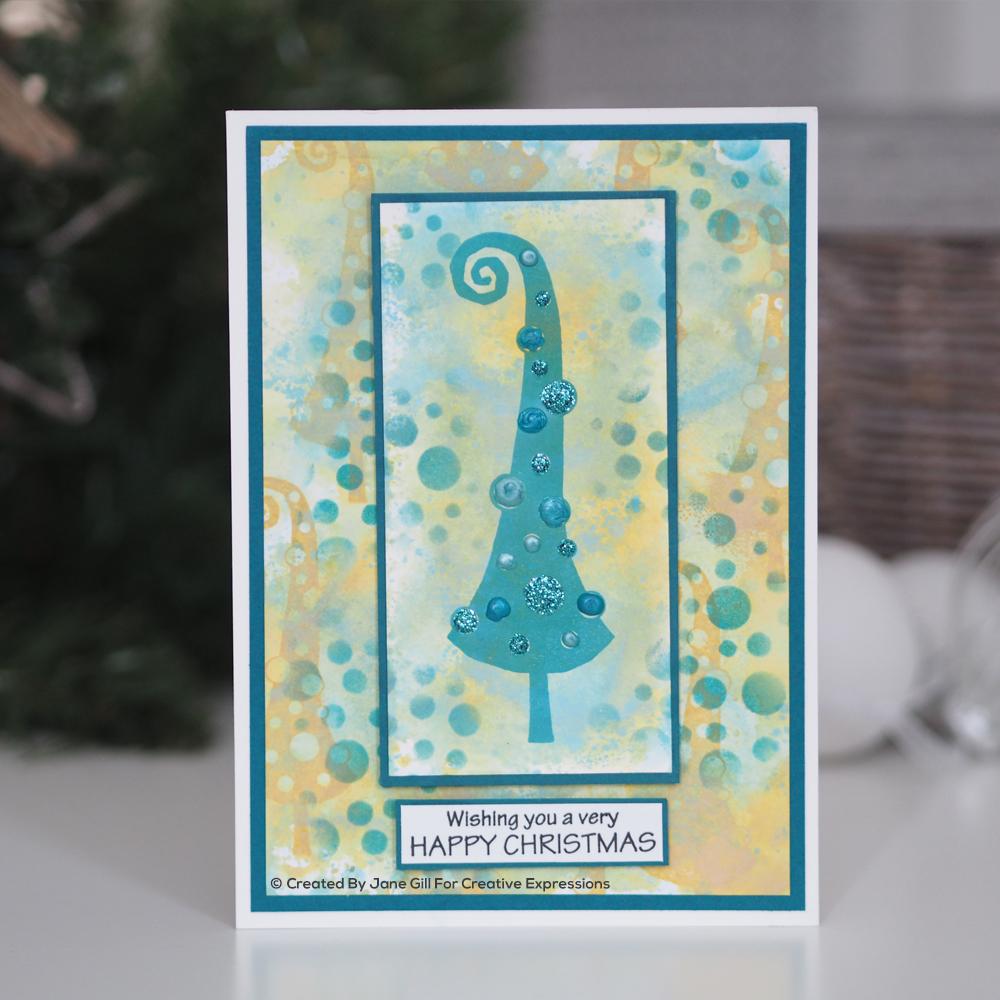 Woodware Clear Singles Curly Christmas 4 in x 6 in Stamp-2