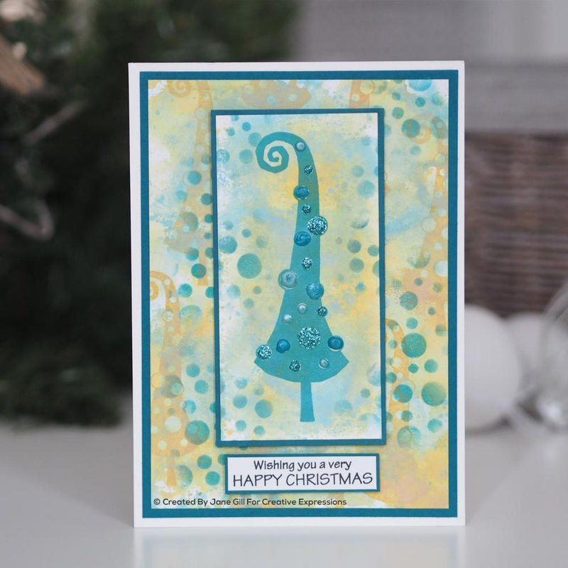 Woodware Clear Singles Curly Christmas 4 in x 6 in Stamp-2
