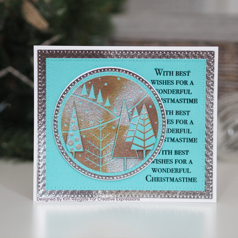 Festive Circle 4 in x 6 in Stamp-2