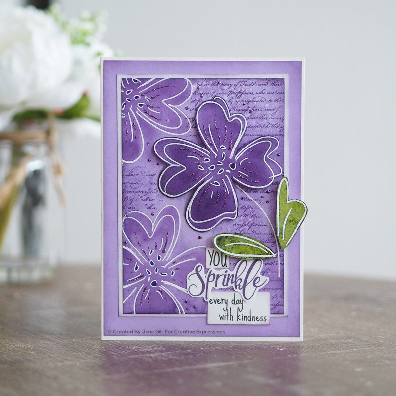Woodware Clear Singles Poppy Sketch 4 in x 6 in Stamp-2