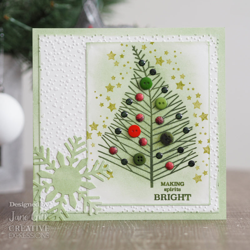 Woodware Clear Singles Bubble Twiggy Tree 4 in x 6 in Stamp-2