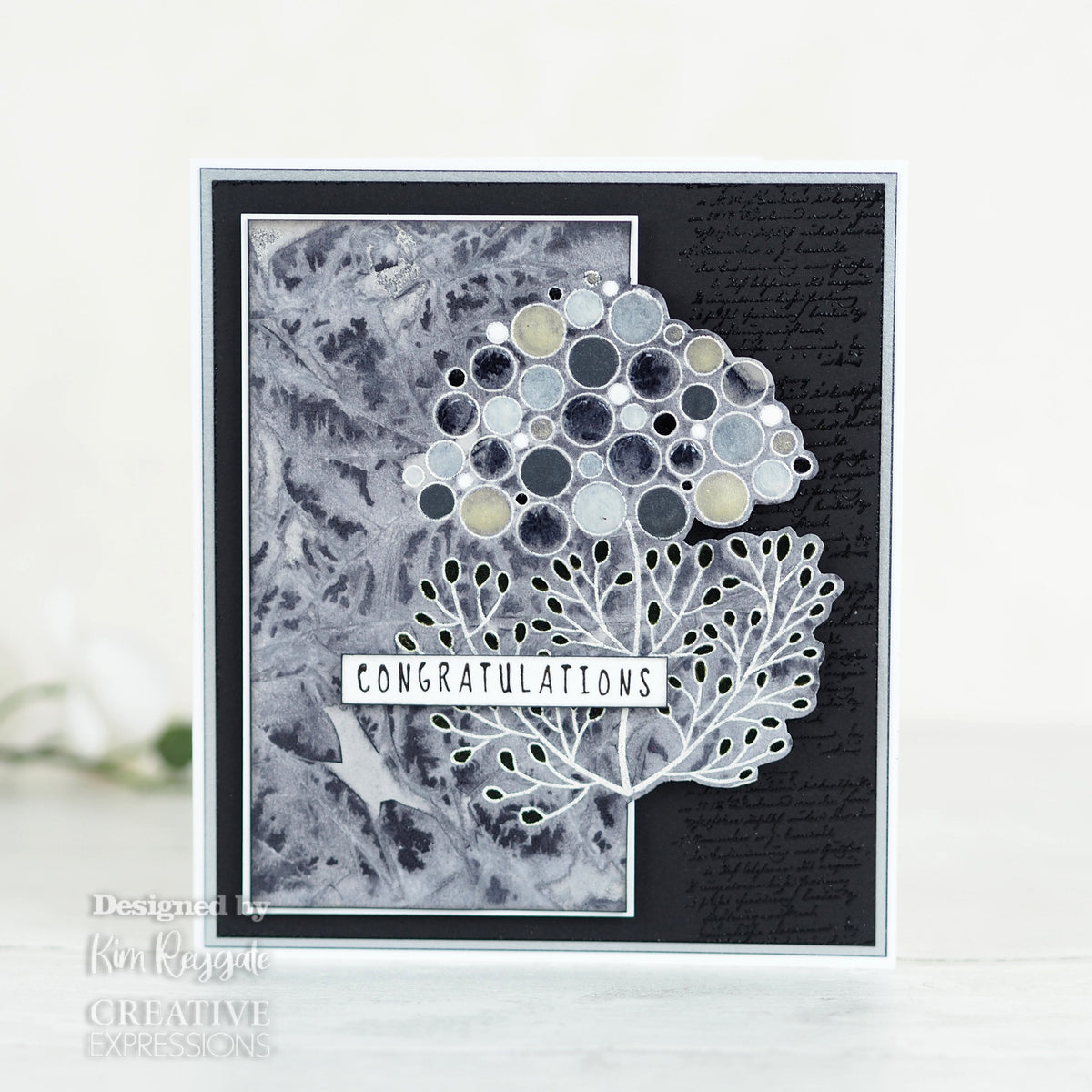 Woodware Clear Singles Bubble Bloom Carrie 4 in x 6 in Stamp-2