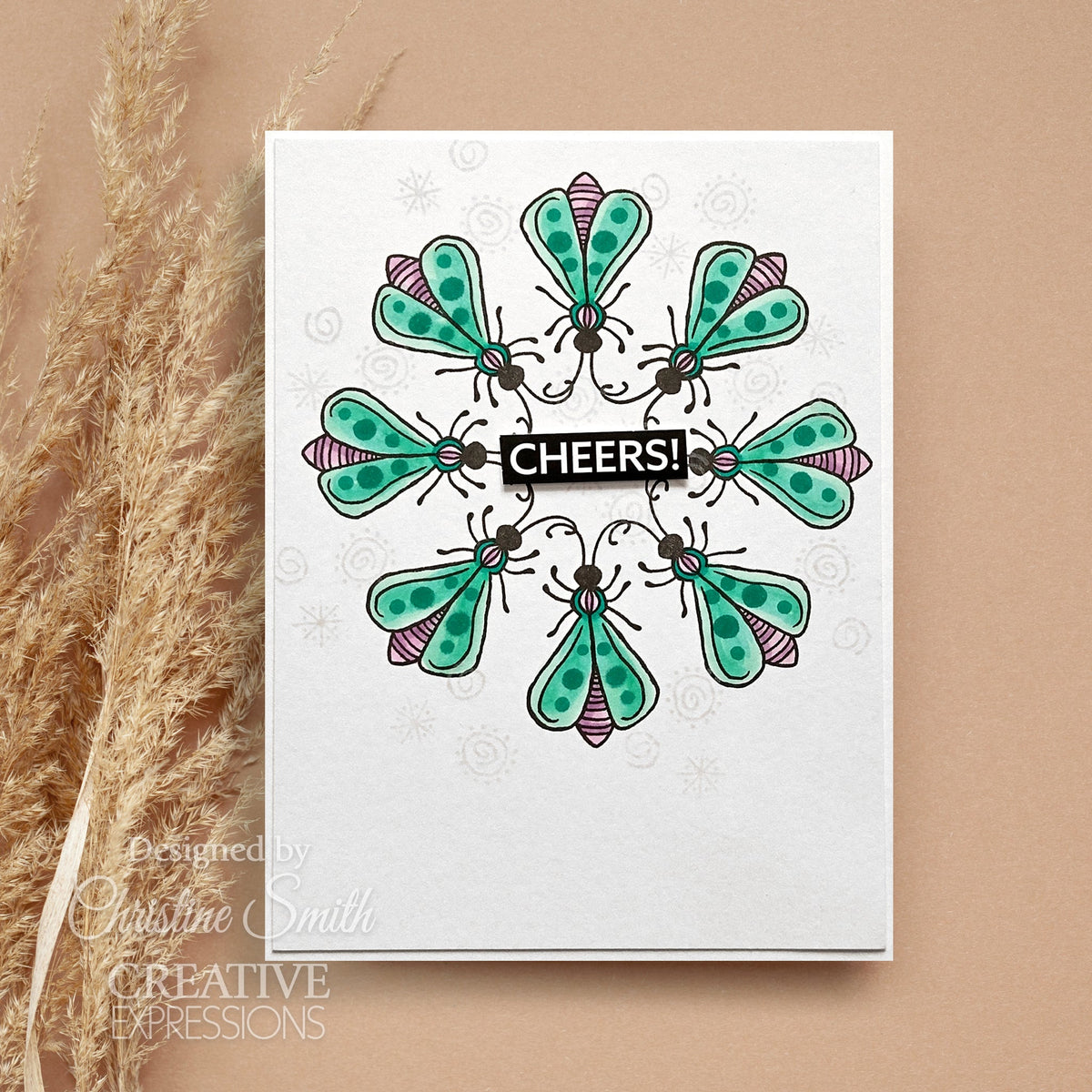 Tampon en silicone Woodware Clear Singles Bug Doodles 10 x 15 cm-4