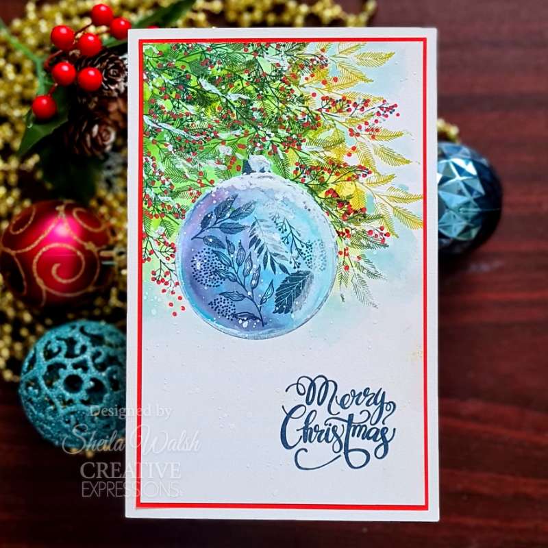 Woodware Clear Singles Paintable Baubles Leafy Fillers 4 in x 6 in Stamp Set-5
