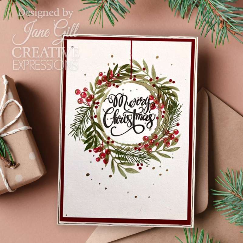 Woodware Clear Singles Paintable Shapes Leafy Sprigs 4 in x 6 in Stamp Set-2