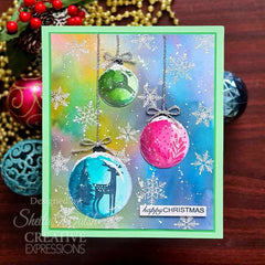 Woodware Clear Singles Paintable Baubles Circles 4 in x 6 in Stamp Set-9