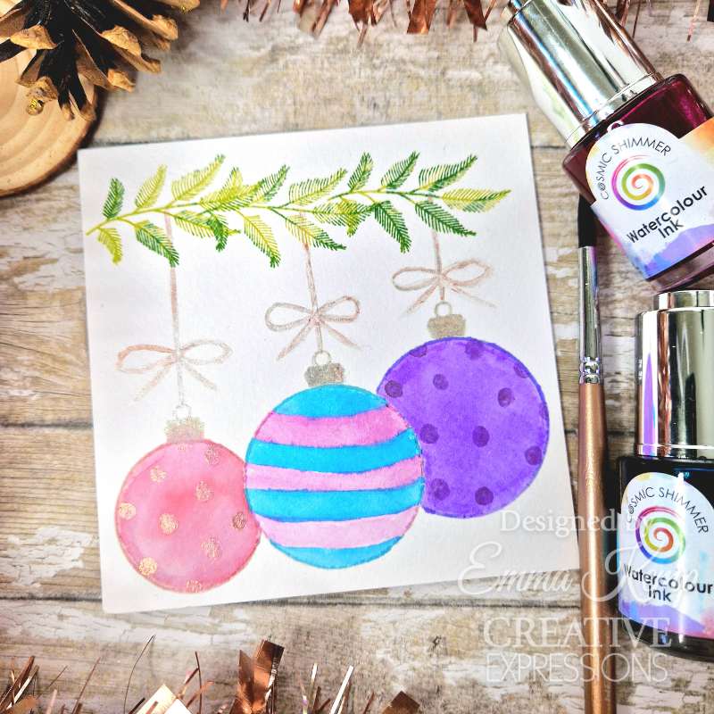 Woodware Clear Singles Paintable Baubles Leafy Fillers 4 in x 6 in Stamp Set-7
