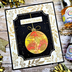 Woodware Clear Singles Paintable Baubles Leafy Fillers 4 in x 6 in Stamp Set-8