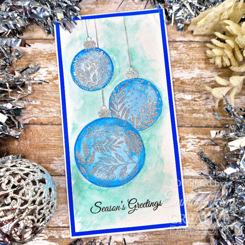 Woodware Clear Singles Paintable Baubles Circles 4 in x 6 in Stamp Set-13
