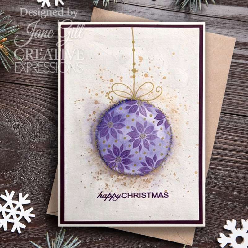 Woodware Clear Singles Paintable Baubles Circles 4 in x 6 in Stamp Set-5