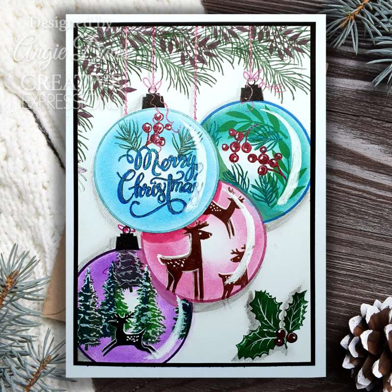 Woodware Clear Singles Paintable Shapes Leafy Sprigs 4 in x 6 in Stamp Set-4